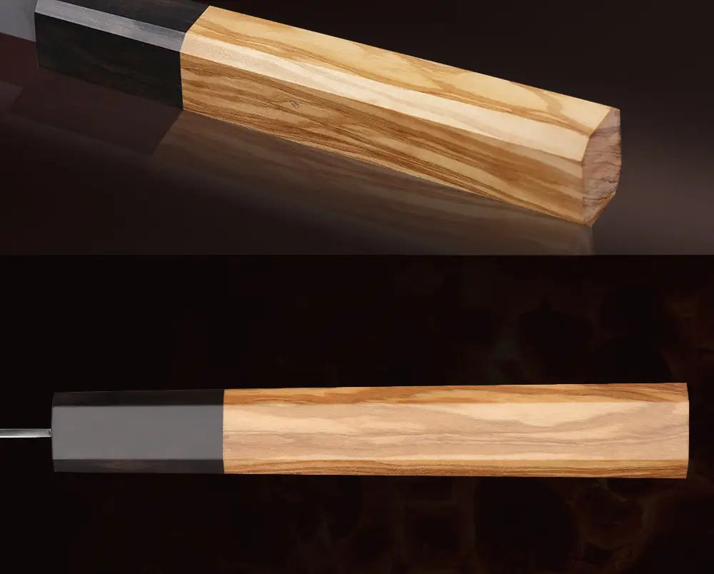 Couteau de chef japonais kiritsuke - Manche en bois d'olivier et ébène