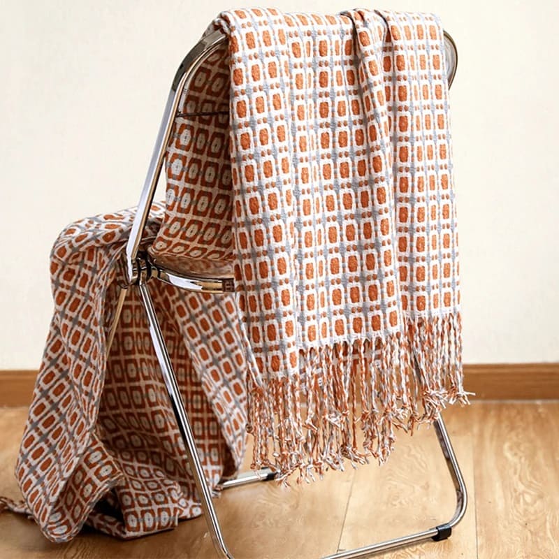 Plaid Moderne Orange : Élégance et Confort au Quotidien