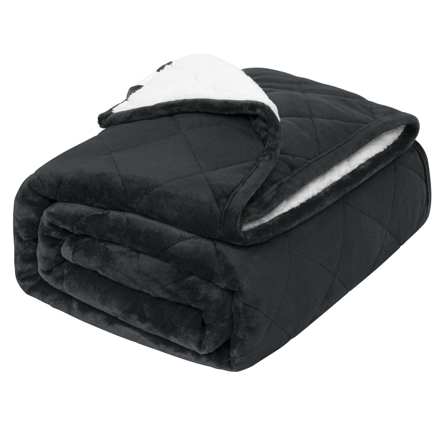 Couverture Lestée Sherpa Noire : Luxe, Confort et Sommeil Réparateur