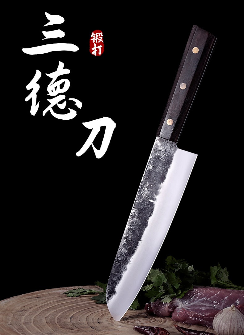 Couteau japonais Santoku en acier Damas