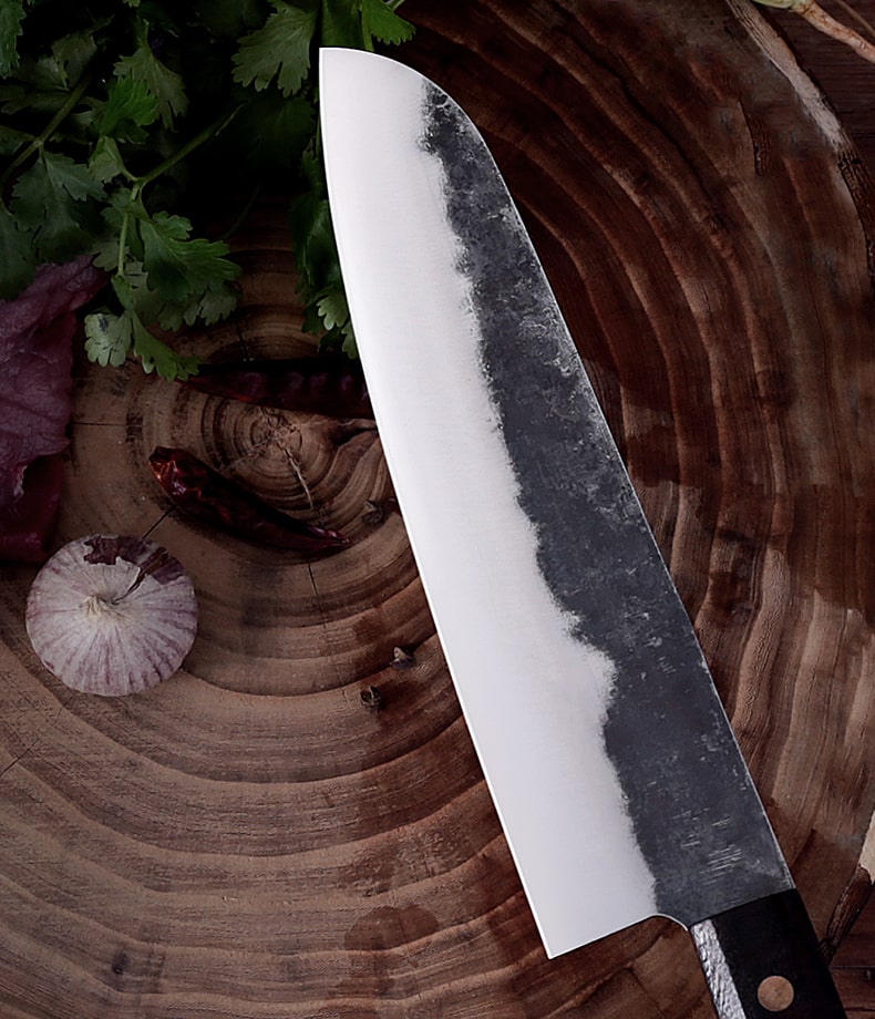 Couteau japonais Santoku en acier Damas