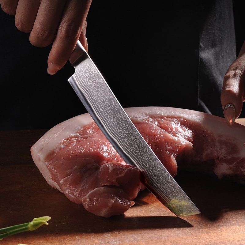 Couteau de chef japonais  - Manche en bois d'olivier