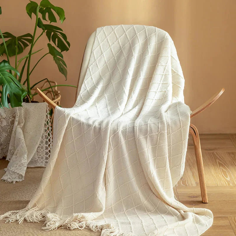 Plaid Beige Élégant : Douceur et Raffinement pour un Intérieur Chaleureux