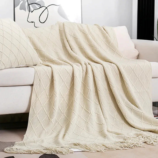 Plaid Beige Élégant : Douceur et Raffinement pour un Intérieur Chaleureux