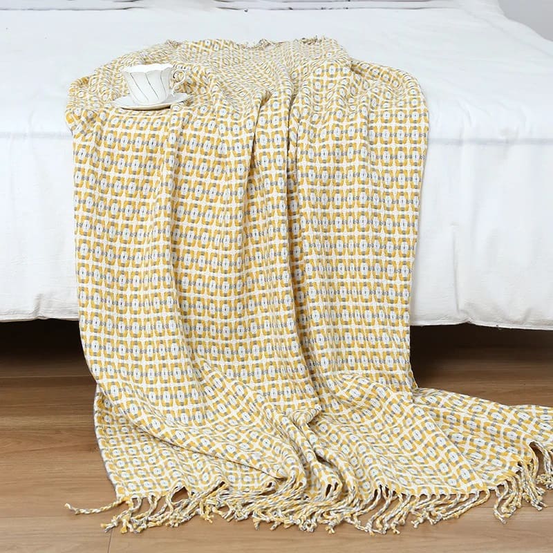 Plaid Moderne Jaune : Élégance et Confort au Quotidien