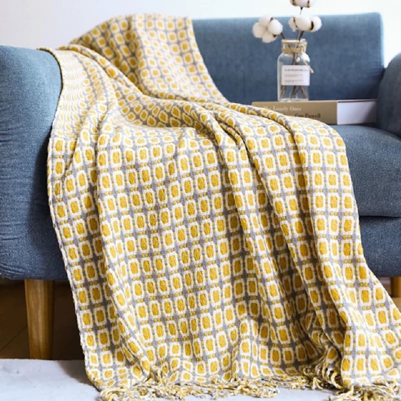 Plaid Moderne Jaune : Élégance et Confort au Quotidien