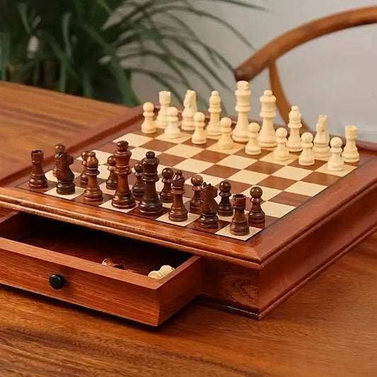 Jeu d'échec de luxe en acajou