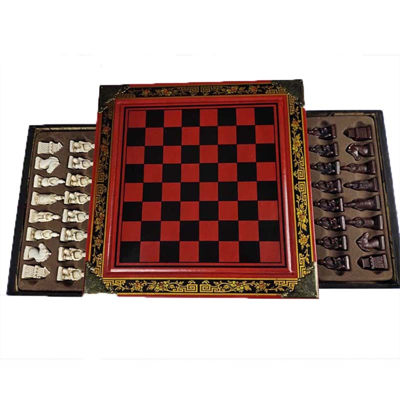 Jeu d'échec de luxe en bois de santal et d’ébène