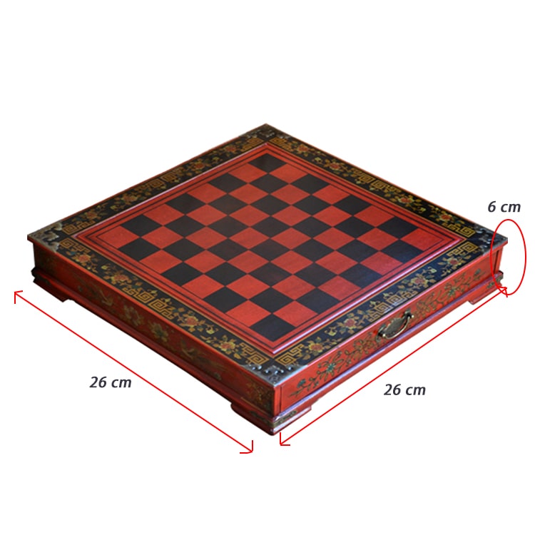 Jeu d'échec de luxe en bois de santal et d’ébène