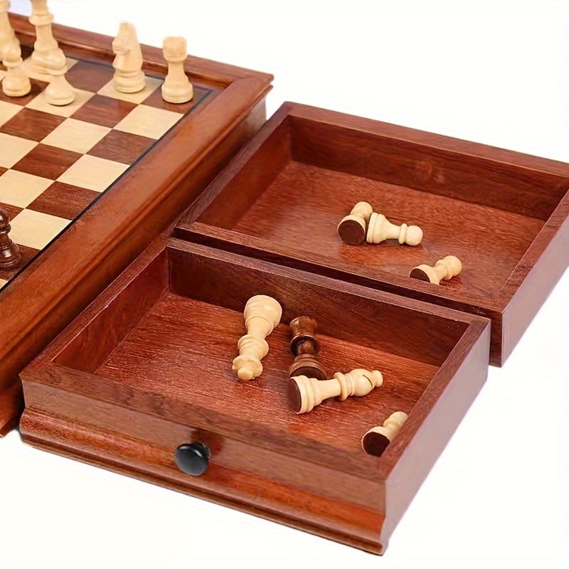 Jeu d'échec de luxe en acajou