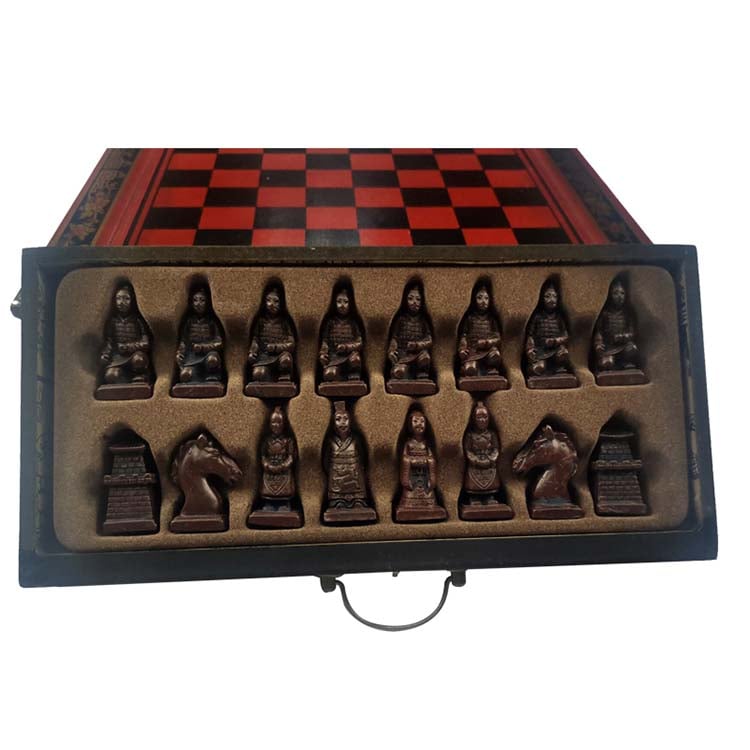 Jeu d'échec de luxe en bois de santal et d’ébène