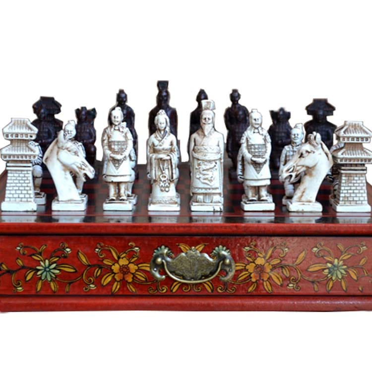 Jeu d'échec de luxe en bois de santal et d’ébène