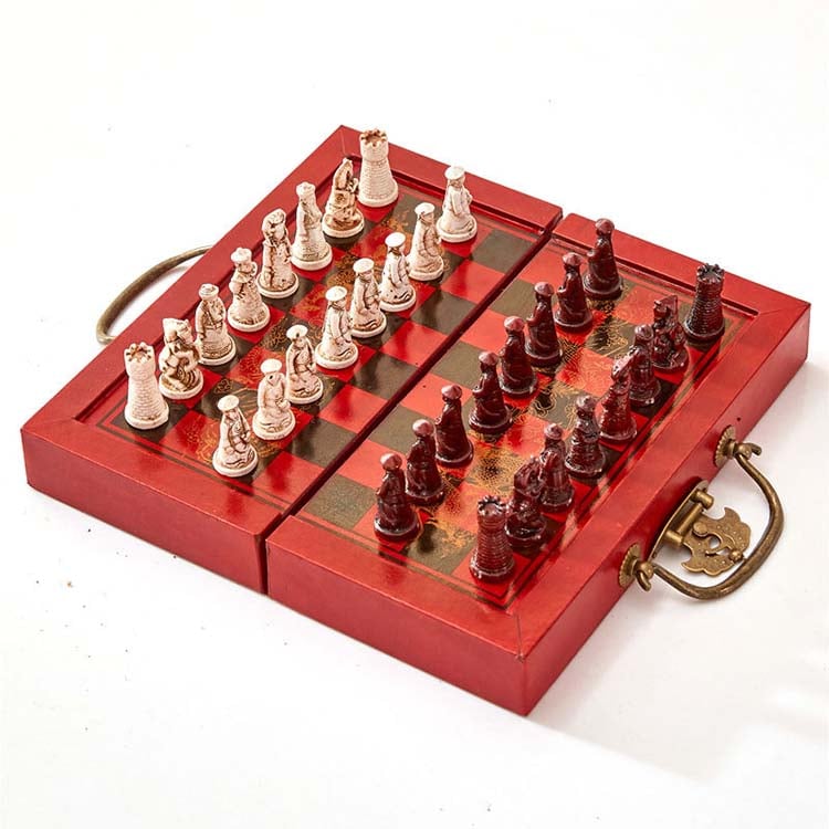 Jeu d'échec de luxe en bois de santal et d’ébène