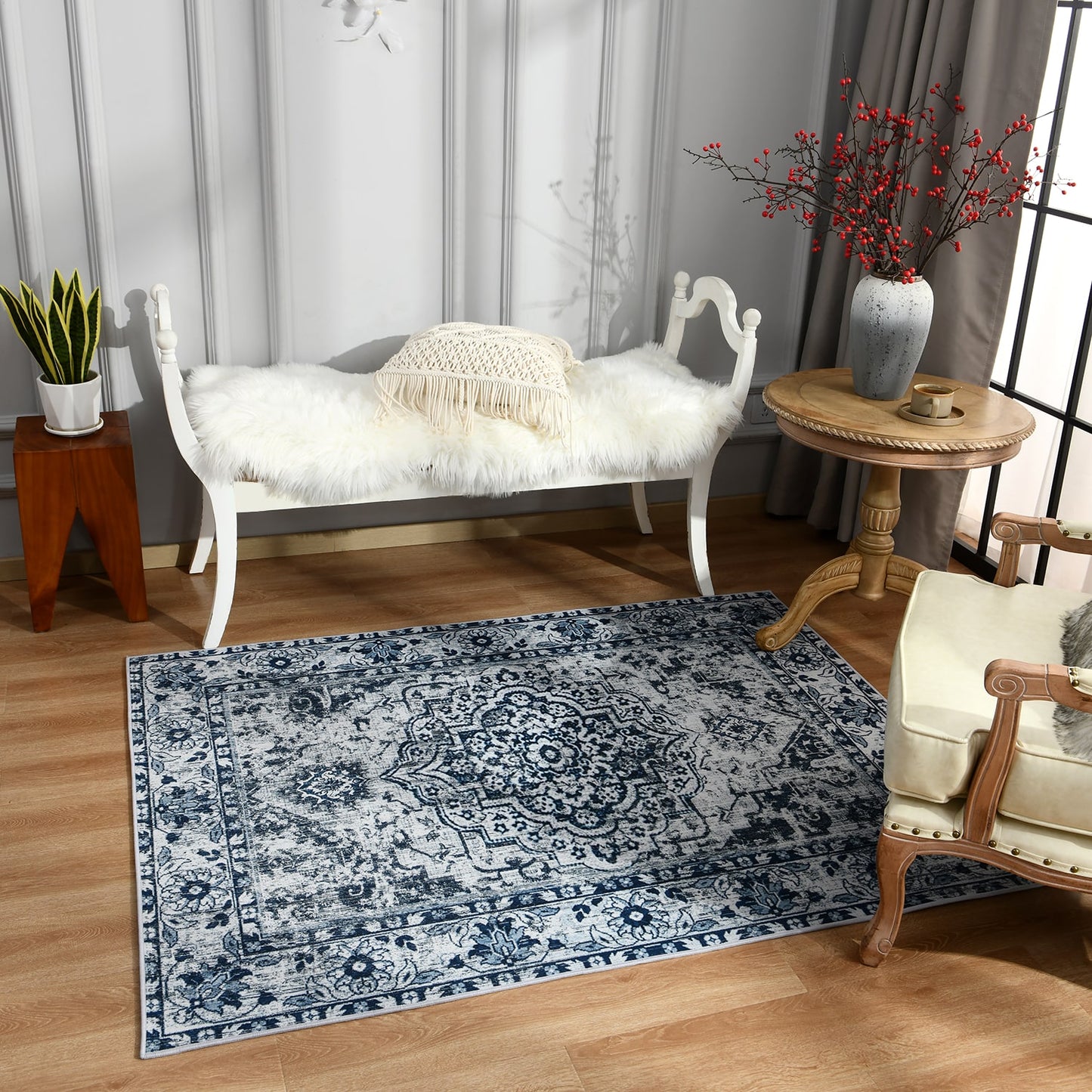 Mélange de Cultures : Tapis Persan Lavable pour un Intérieur Unique