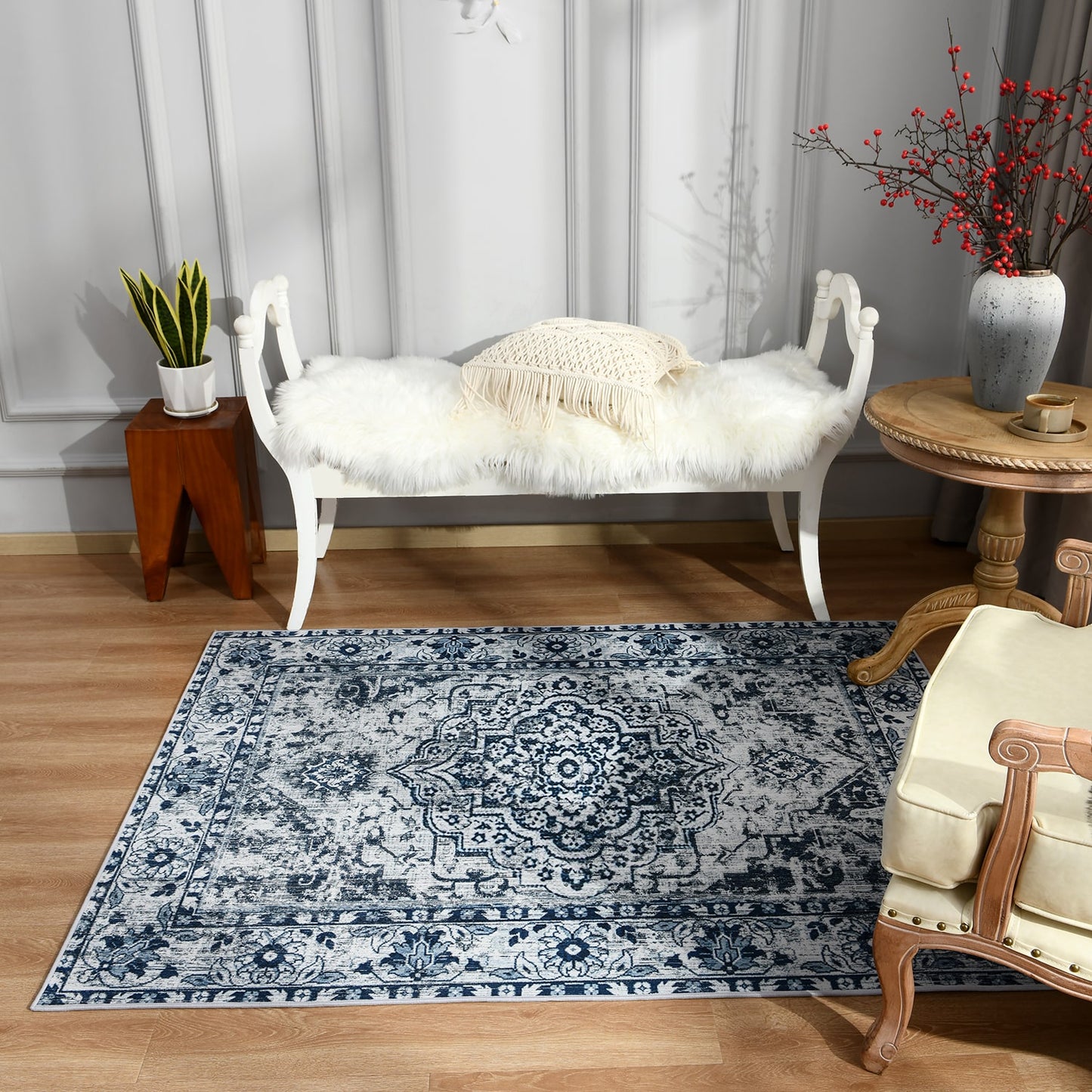 Mélange de Cultures : Tapis Persan Lavable pour un Intérieur Unique