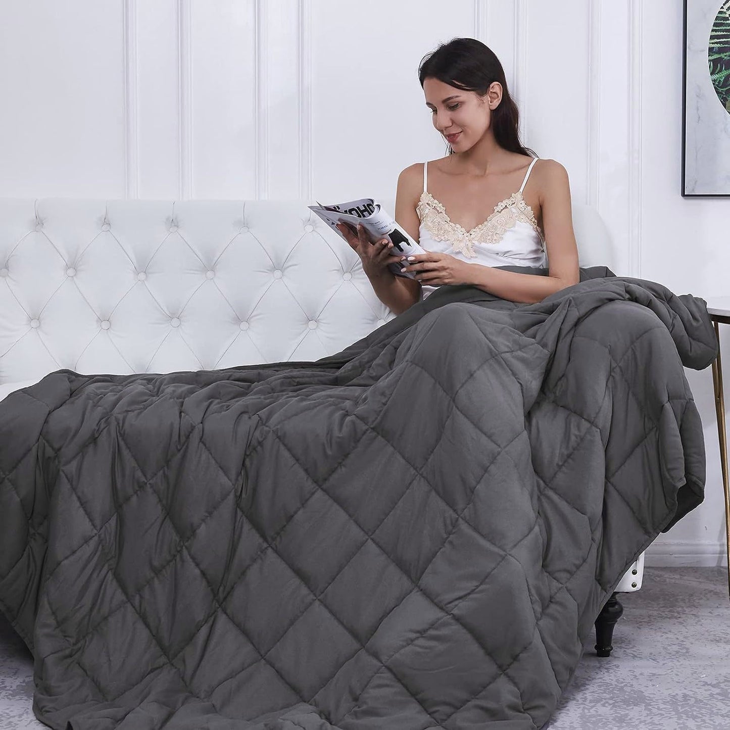 Couverture Lestée  Grise: Votre Secret pour un Sommeil Profond et Réparateur