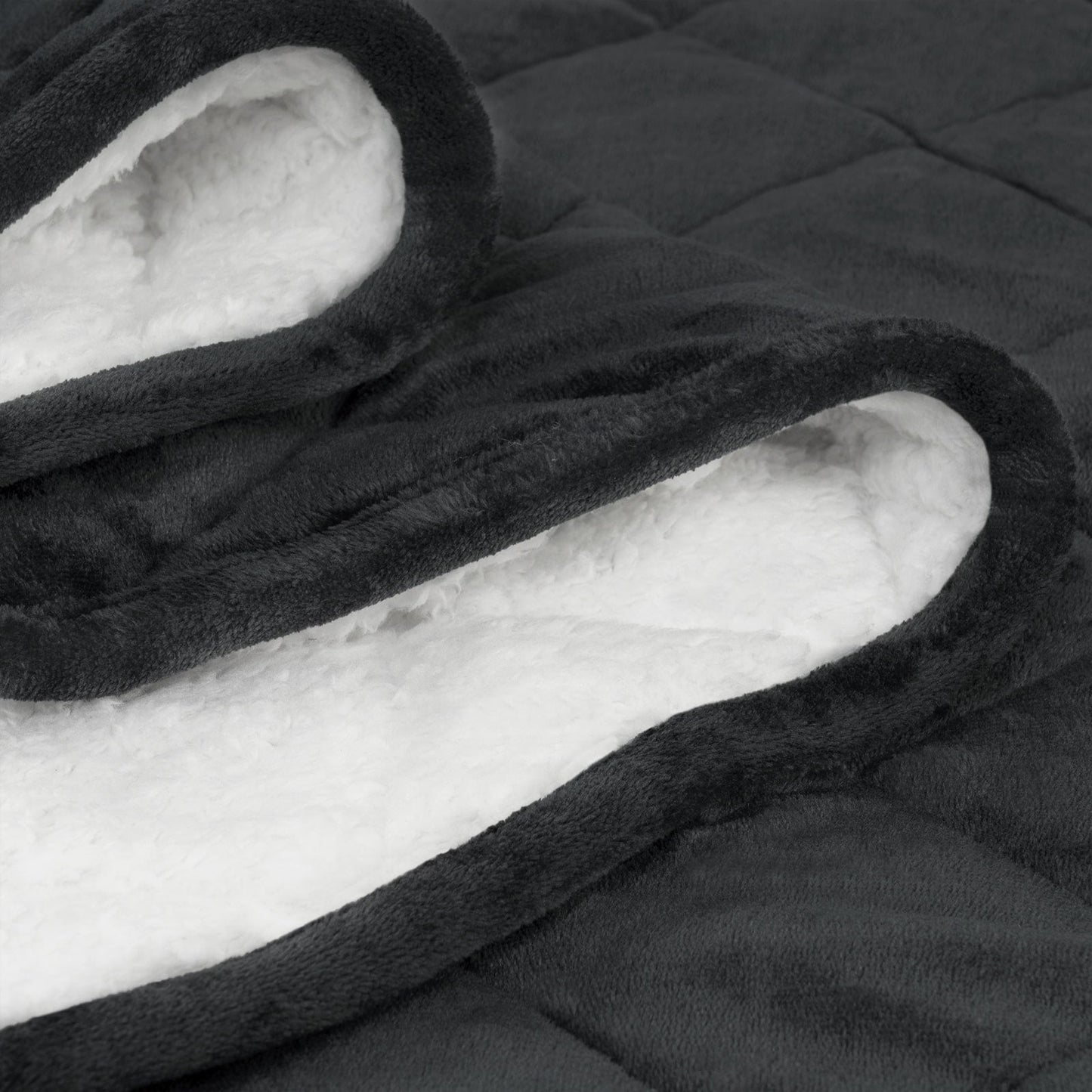 Couverture Lestée Sherpa Noire : Luxe, Confort et Sommeil Réparateur