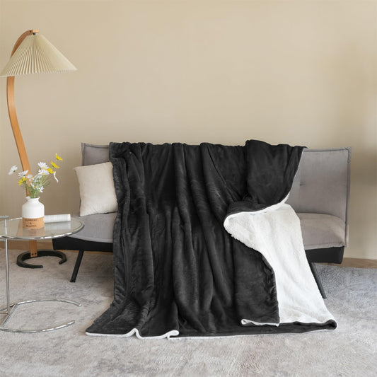 Plaid Noir Double Face : Confort et Élégance pour l'Hiver