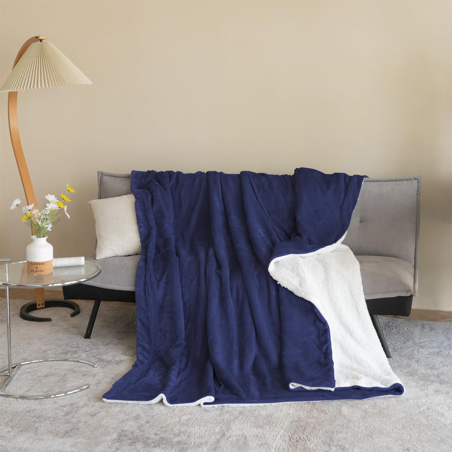 Plaid Bleu Double Face : Confort et Élégance pour l'Hiver